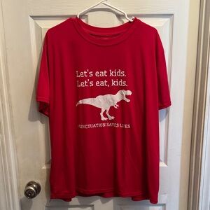Red Dinosaur Graphic Women’s T-Shirt